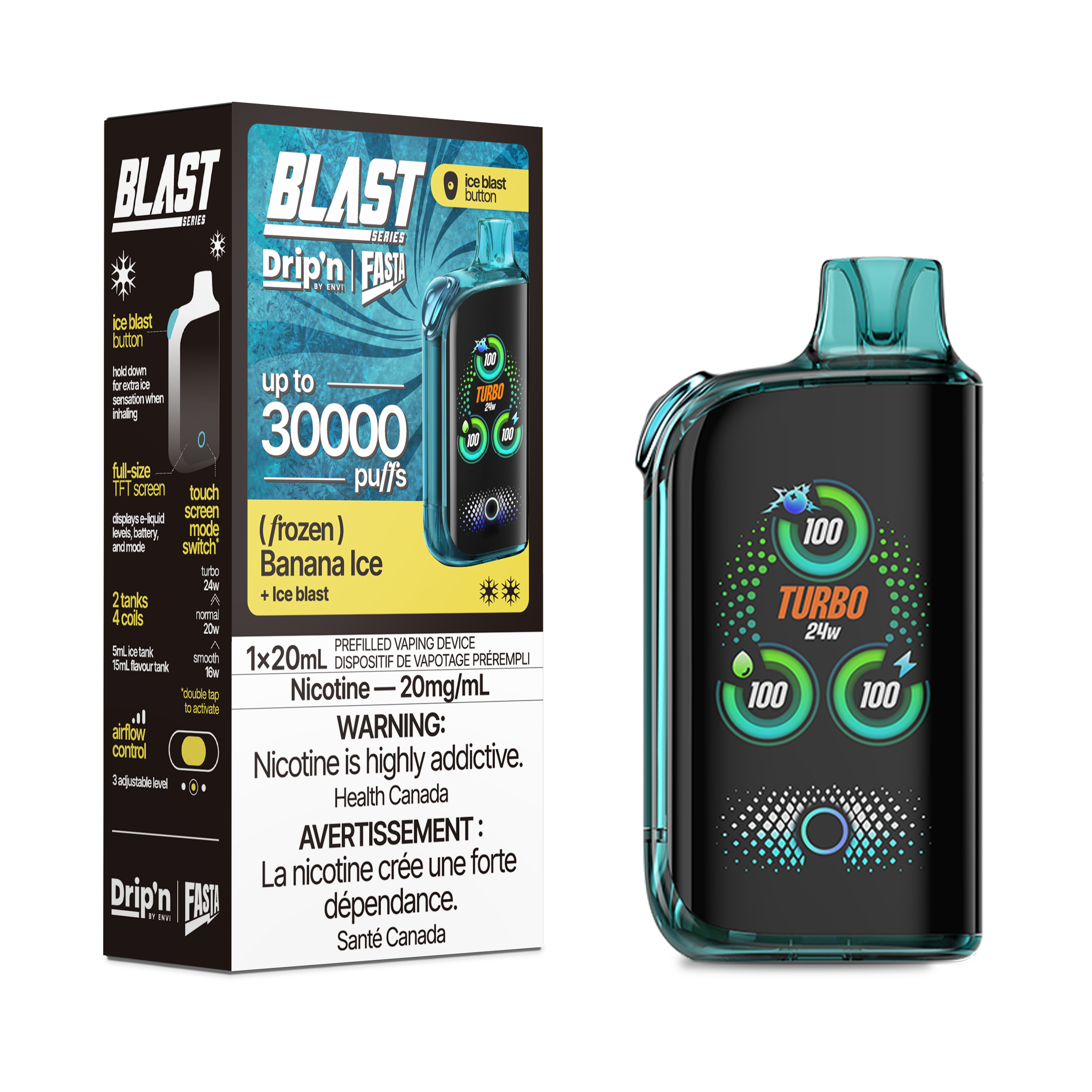 Drip'n X Fasta Blast 30K - Banana Ice