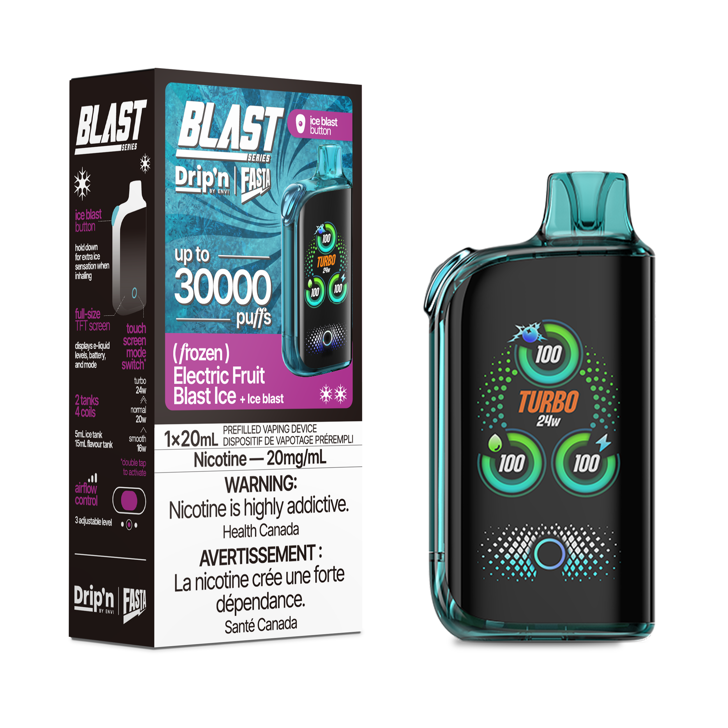 Drip'n X Fasta Blast 30K - Electric Fruit Blast Ice