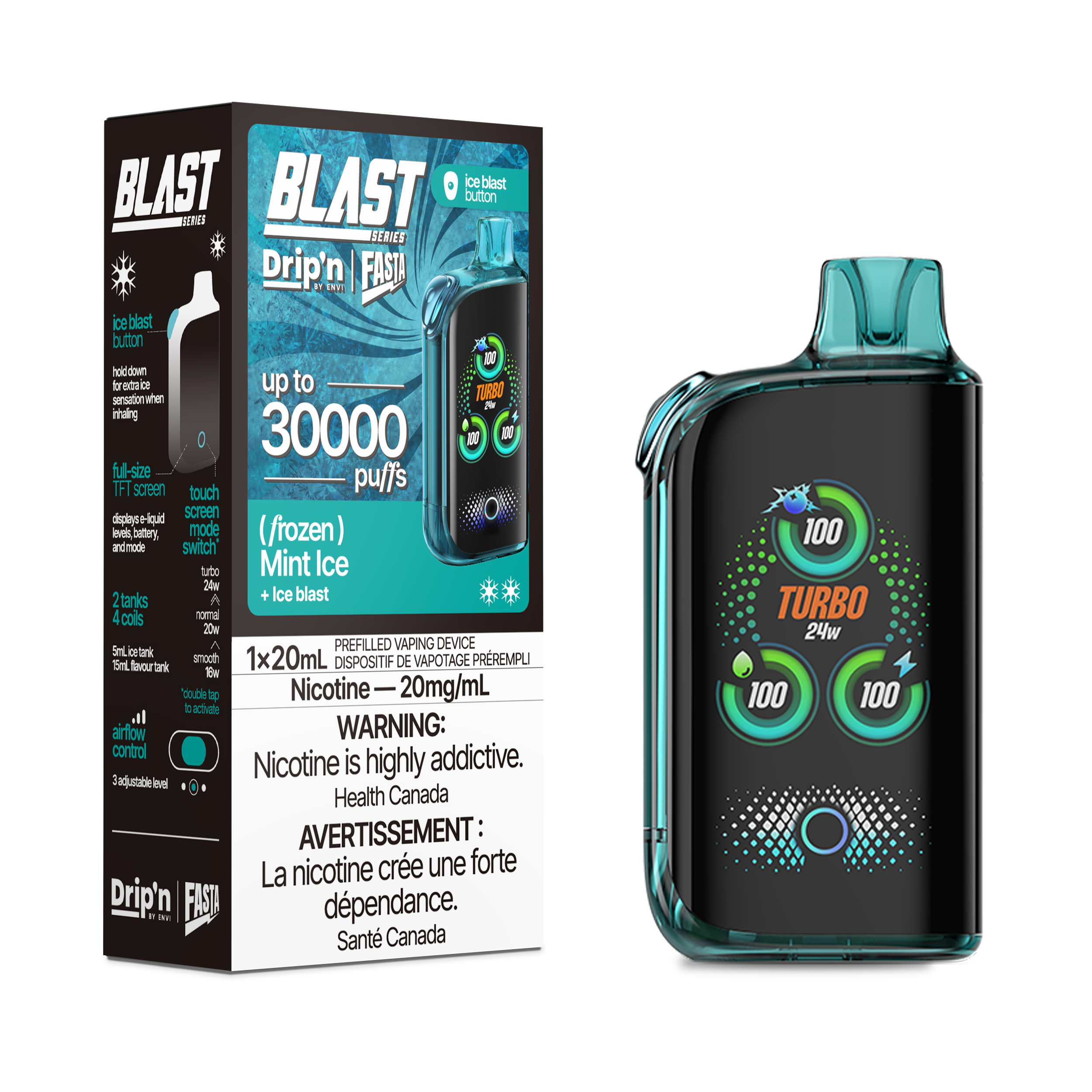 Drip'n X Fasta Blast 30K - Mint Ice