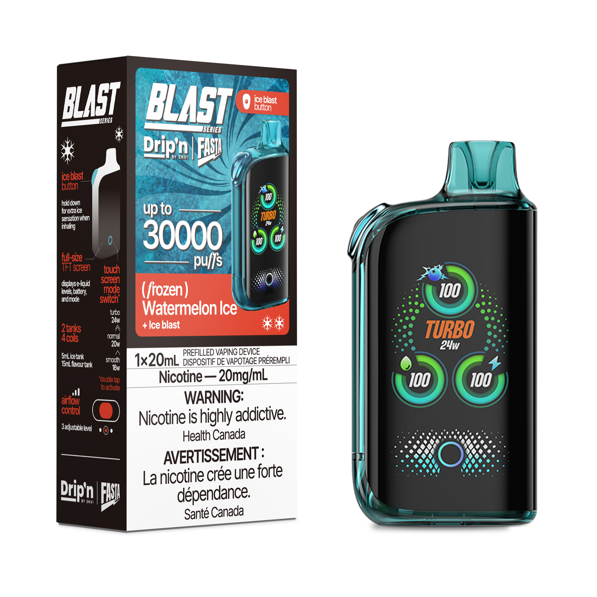 Drip'n X Fasta Blast 30K - Watermelon Ice