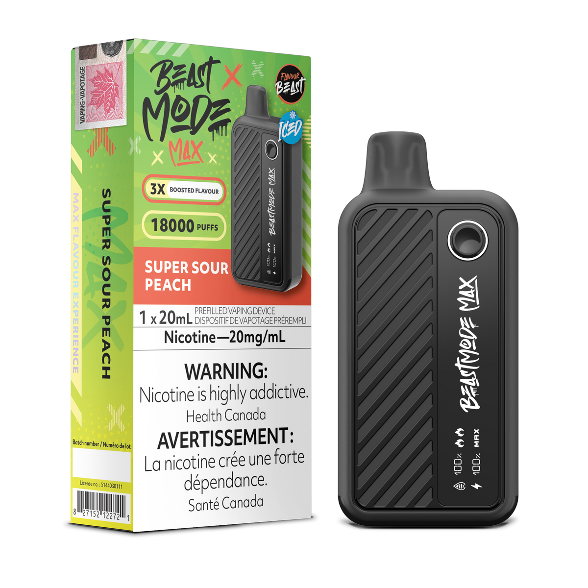 Flavour Beast Beast Mode Max - Super Sour Peach – Juiceontheloose