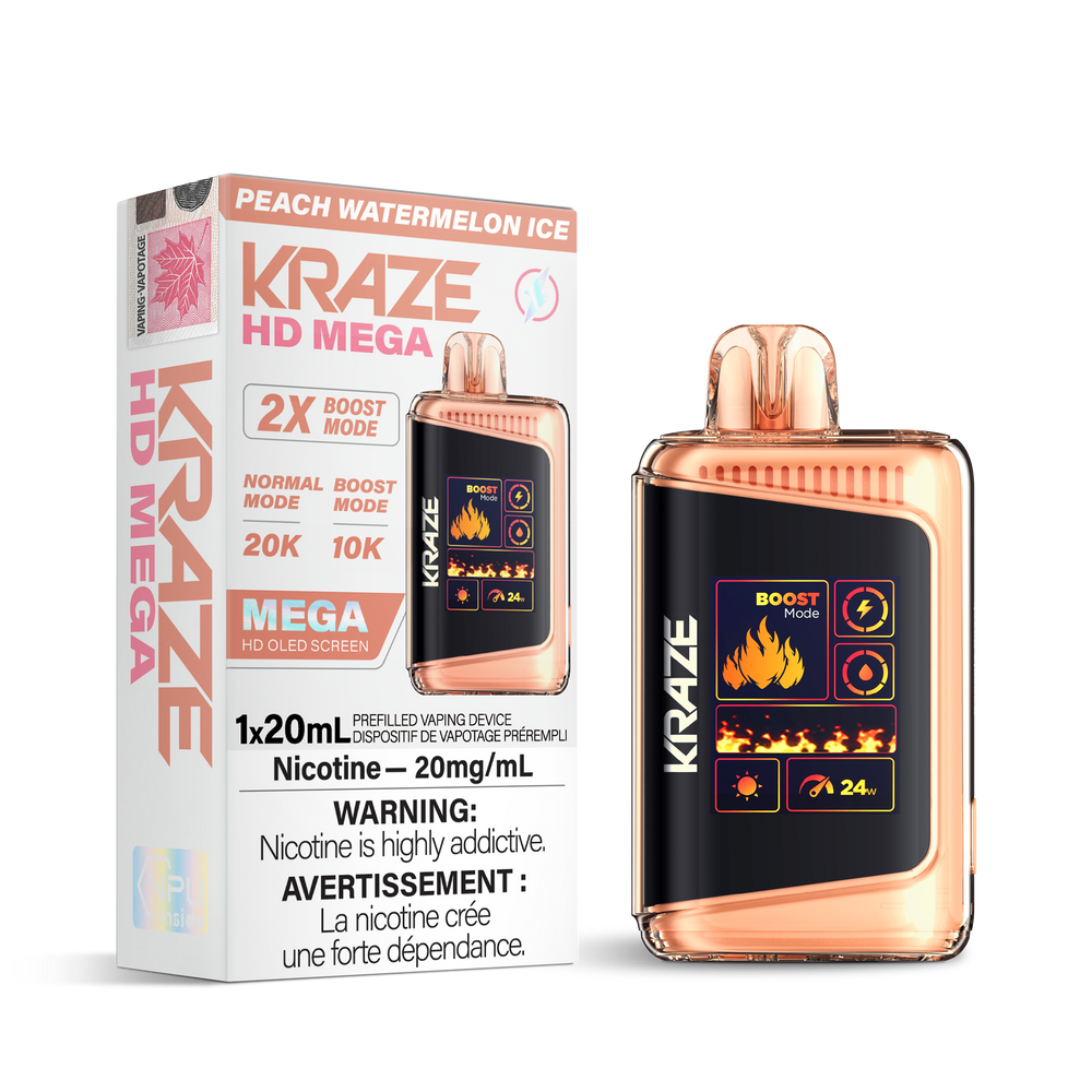 Kraze HD Mega - Peach Watermelon Ice