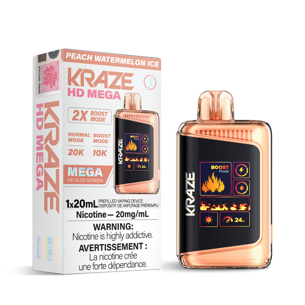 Kraze HD Mega - Peach Watermelon Ice