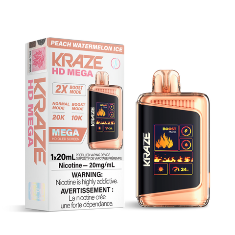 Kraze HD Mega - Peach Watermelon Ice