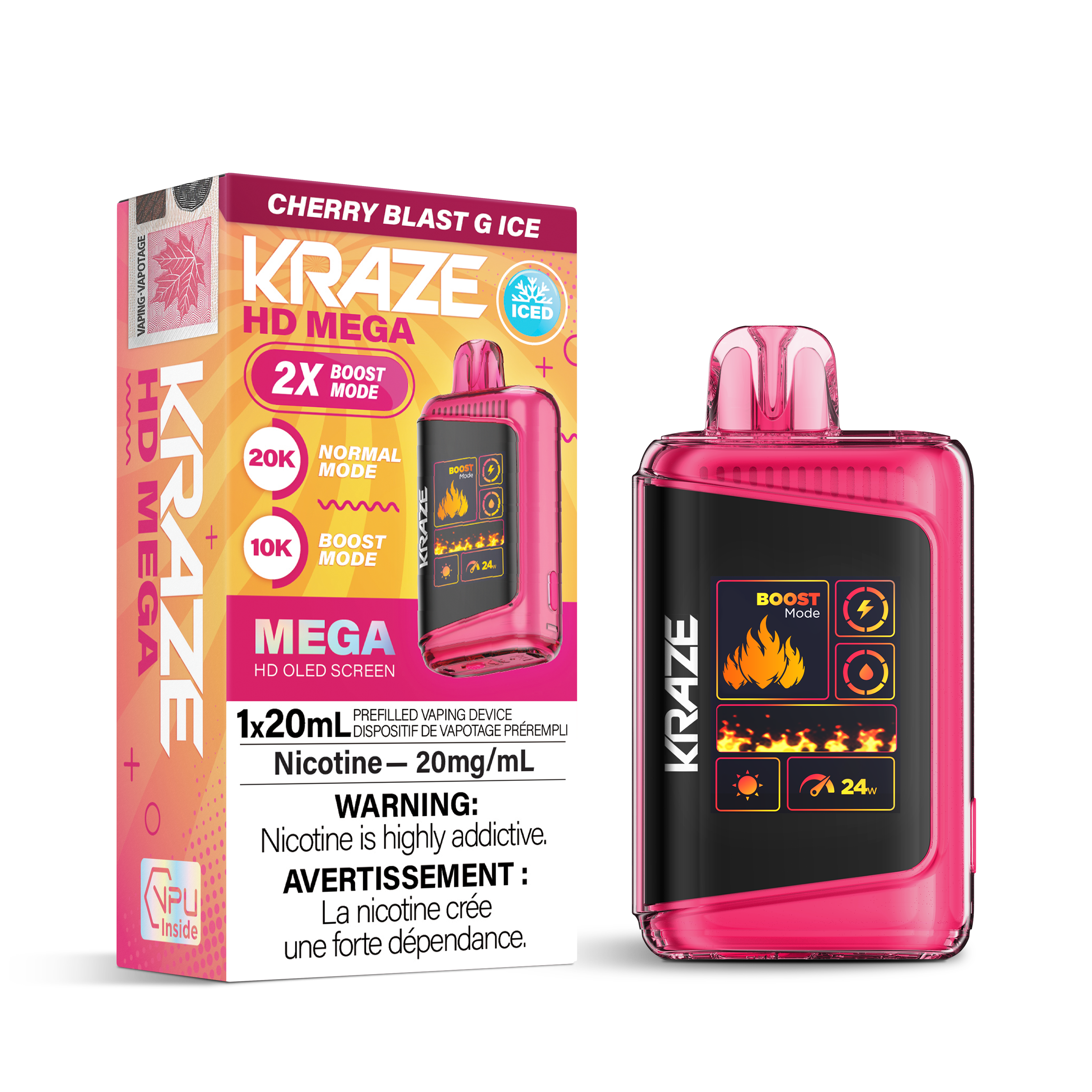 Kraze HD Mega - Cherry Blast G Ice