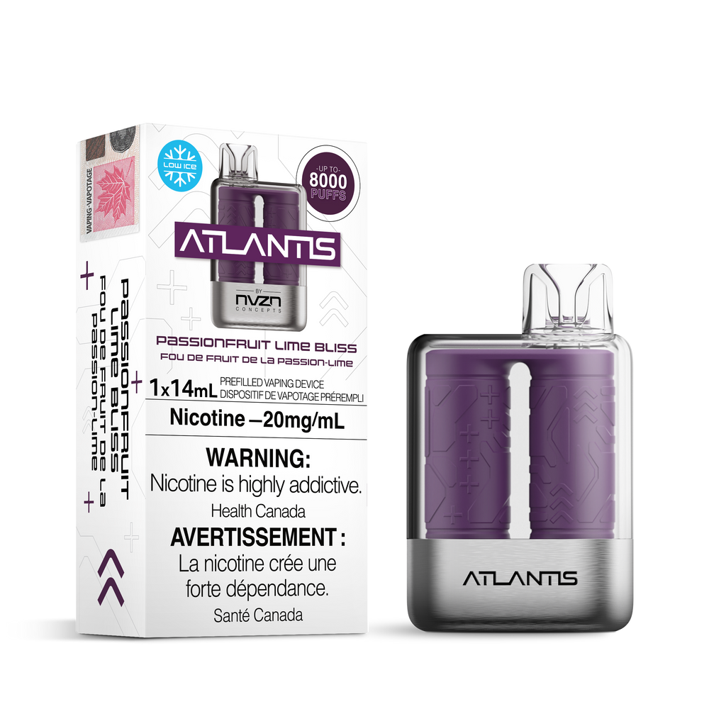 NVZN Atlantis 8000 - Passionfruit Lime Bliss